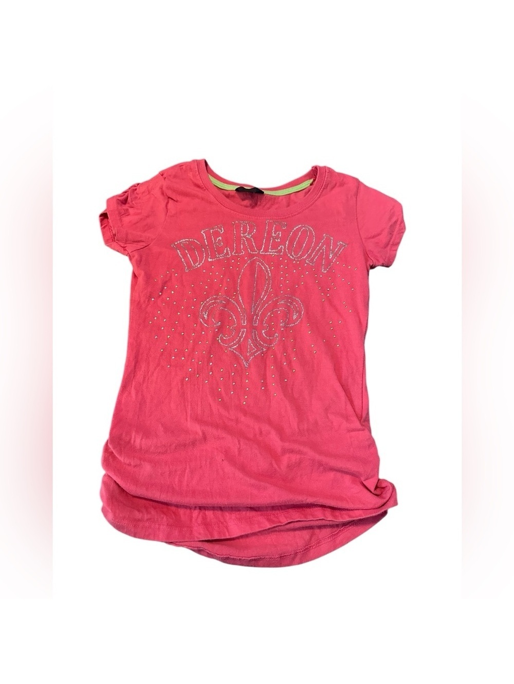 y2k pink dereon bedazzled shirt